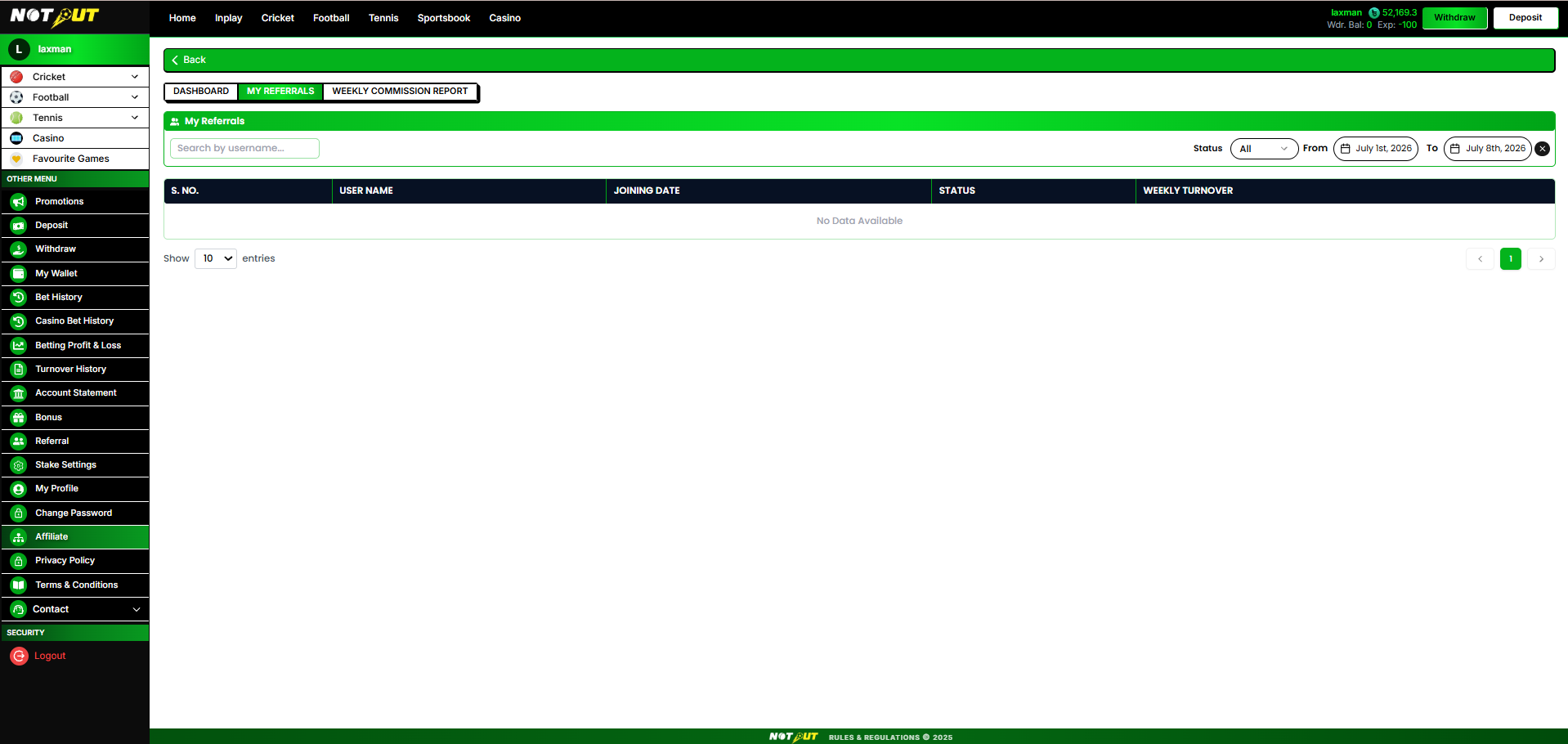 Affiliate my referrals